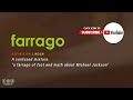 how to pronounce farrago with definition or examples