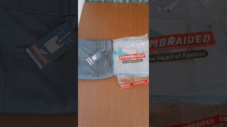 COMBRAIDED Men Slim Fit Silver Lycra Blend Trousers #unboxing #shorts #short #lycra #trousers #shot