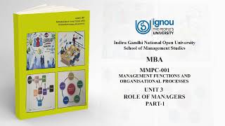 MMPC-001 Unit-3: Role Of Managers- Part-1