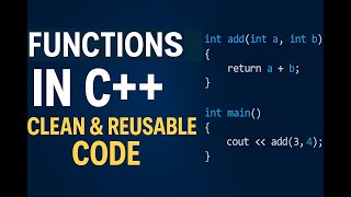 Functions in C++ Explained Simply 🔁 | Reusable Code Made Easy!