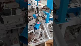 Automatic machine for wood product - Brief function: wood block , wood jaw end shaping + drilling