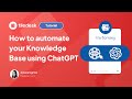 Learn how to automate your Knowledge Base using ChatGPT