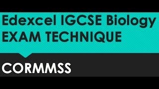 Edexcel IGCSE Biology Exam Technique - Planning Investigations with CORMMSS