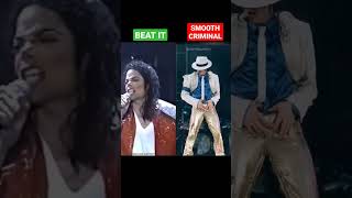 MICHAEL JACKSON - BEAT IT vs SMOOTH CRIMINAL without autotune #shorts