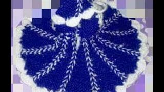 Make different design of knitting poshak of bal gopal - diagonal stitch, aadi silaiya