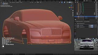 Rolls-Royce Spectre 15. Car modeling in Blender 3d