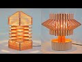 Ideas for 2 creative works of making different night lights from ice cream sticks