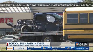 Tyler police investigating multiple-vehicle accident involving Tyler ISD school bus; no children on