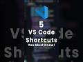 5 VS Code Shortcuts You Must Know | VS Code Tips and Tricks #shorts #vscode