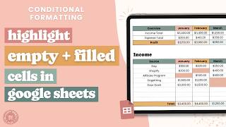 Highlight Empty & Filled Cells in Google Sheets (Beginner Tutorial)