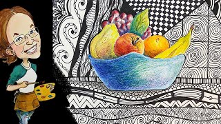 Emphasis in Art | Zentangle Still Life | Middle School Art Lessons