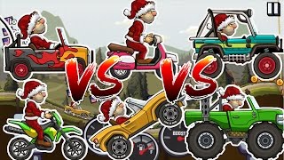 Hill Climb Racing 2 Monster Truck VS SportsCar VS Motocross VS Super Jeep VS Scooter VS Jeep