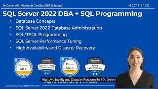 SQL Server 2022 Training | By Daniel AG | Microsoft Certified DBA