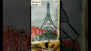 Eiffel Tower🗼🗼 paris|#shorts#art#drawing#shortsviral #youtubeshorts #nimi_art