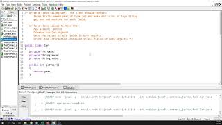 Classes and Objects Programming Example Car