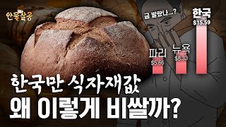 한국 식자재값 세계 몇 위일까?ㅣ빵플레이션, 한국 빵이 비싼 이유ㅣ안물살궁