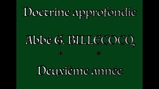 doctrine approfondie - cours 2 : La création - abbé G. Billecocq