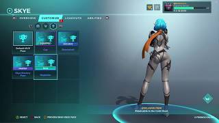 Paladins - All of Skye's Skins, Emotes, and Poses 7/24/2018