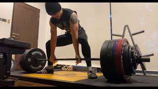 275kg/605lbs deadlift @ 164lbs bodyweight.