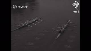 UK: ROWING: 1957 VARSITY BOAT RACE WON BY CAMBRIDGE (1957)