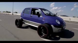 Daewoo Matiz on wheels R20!! ''Crazy'' Russian!