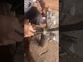 Installation process of rivets on Kukri tool handle