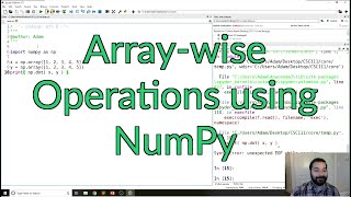 Array-wise Operations in NumPy