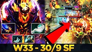 w33 God finally back to Mid - EPIC 30/9 Shadow Fiend Gameplay - Dota 2