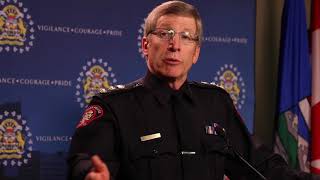 Police Chief Rick Hanson reassures the safety of Calgarians