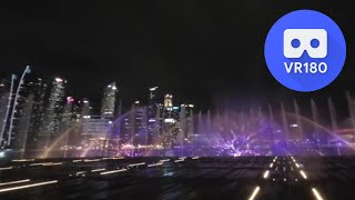 [VR180 5.7k] Vuze XR Outdoor Night Lights Test - Marina Bay Sands Spectra - MBS Light & Water Show