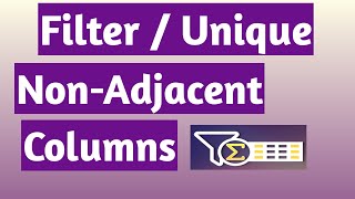 Excel Filter Function trick for Non-Adjacent Columns | Filter Function | learn xtra