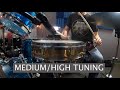 PEARL 3.5 X 14 BRASS FREE FLOATING SNARE DRUM - SOUND TEST