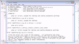 Beginner PHP Tutorial 15 - More on Error Reporting