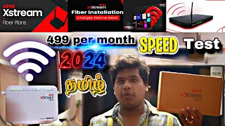 airtel xstream fiber installation Tamil Review | (2024) | airtel xsteam fiber 6 month plans review