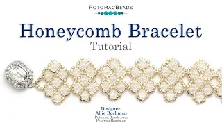 Honeycomb Bracelet - DIY Jewelry Making Tutorial by PotomacBeads