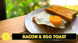 [ASMR COOKING] HOW TO MAKE BACON \u0026 EGG TOAST 🥓🍳| BERUANG.