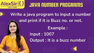 Program to print whether the number is buzz number in Java | ICSE 9 AND 10