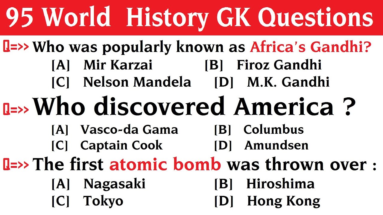 100 World History Gk History Trivia Quiz World History General 100 World History Gk History Trivia Quiz World History General