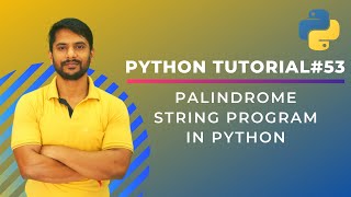 Python Program to Check a String is Palindrome or Not - In Hindi