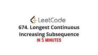 674. Longest Continuous Increasing Subsequence Java Solution