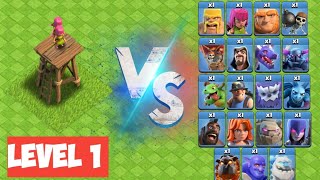 Level 1 Archer Tower vs Level 1 Troops !! SK GAMING