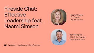 Fireside Chat | Effective Leadership feat. Naomi Simson