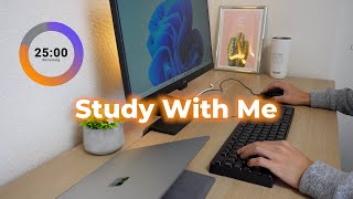 STUDY WITH ME | calm music | pomodoro 25/5 timer 🍅