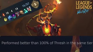 Wild Rift: THRESH BUT PLAYED BETTER THAN 100% OF THRESH'S AND  THEY FF