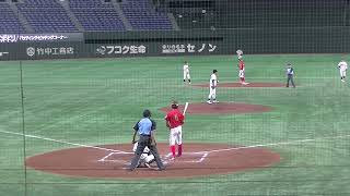 日本文理大 二死二塁で5番・野元由翼（ゆうすけ）外野手（4年＝佐世保工）先制ツーランホームラン【第71回全日本大学野球選手権大会 松山大 対 日本文理大2022年6月6日】