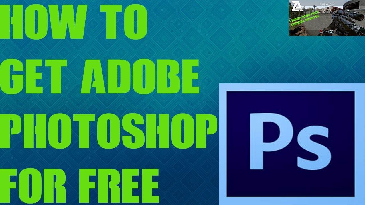 HOW TO GET ADOBE PHOTOSHOP FOR FREE (NOT CLICKBAIT) - YouTube