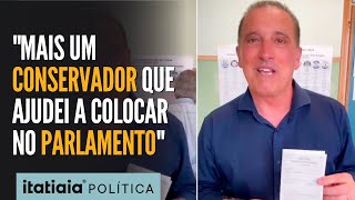 EX-MINISTRO DE BOLSONARO, ONYX LORENZONI REVELA EMOÇÃO AO VOTAR EM ELEIÇÕES EUROPEIAS