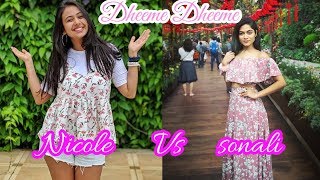 Nicole consessao Vs Sonali Bhadauria , Dheeme Dheeme dance
