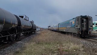 (Train Meet) (Rear Business Class 3461!) CN 306 - 5796 \u0026 5619 And VIA 63 - 6429 At Oshawa