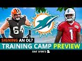 Miami Dolphins Training Camp Preview Featuring Tua Tagovailoa, JC Tretter, Mike McDaniel